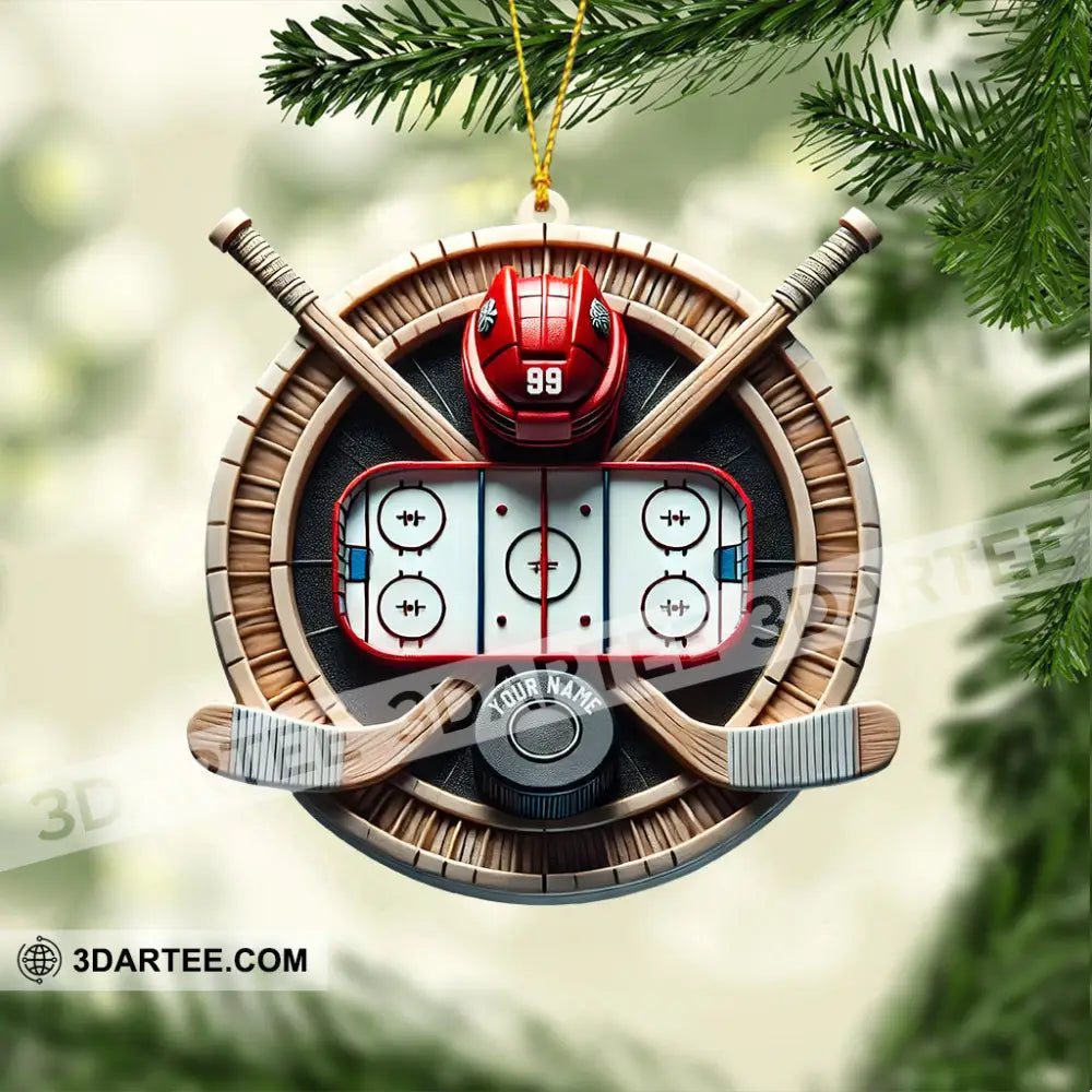 Hockey Christmas Ornament Personalized Ornament Ornament
