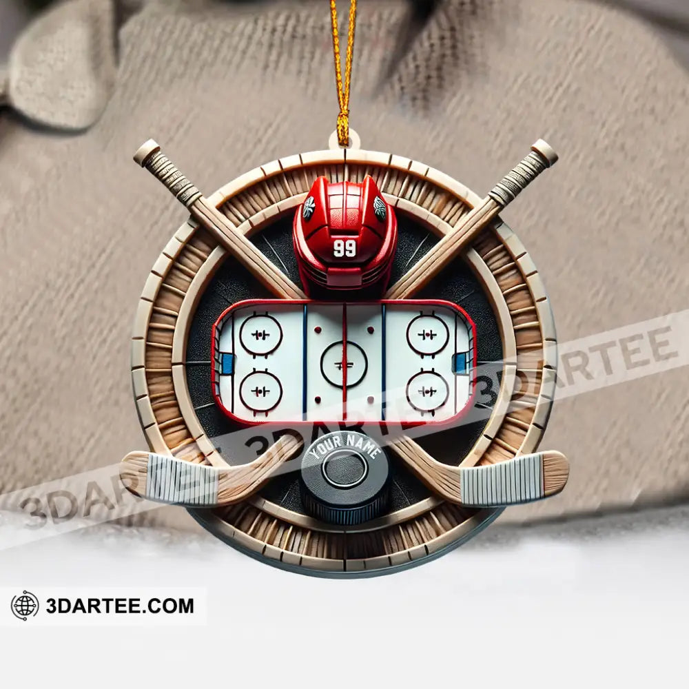 Hockey Christmas Ornament Personalized Ornament Ornament