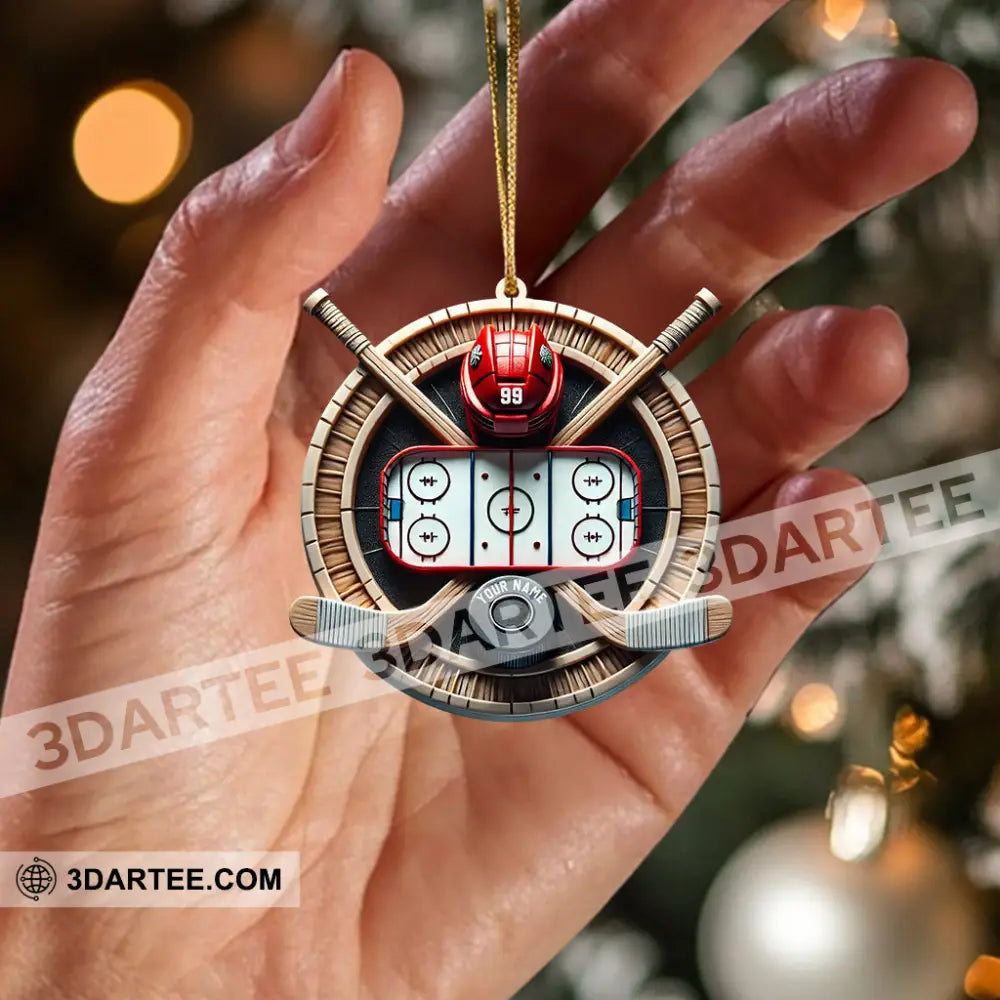 Hockey Christmas Ornament Personalized Ornament Ornament