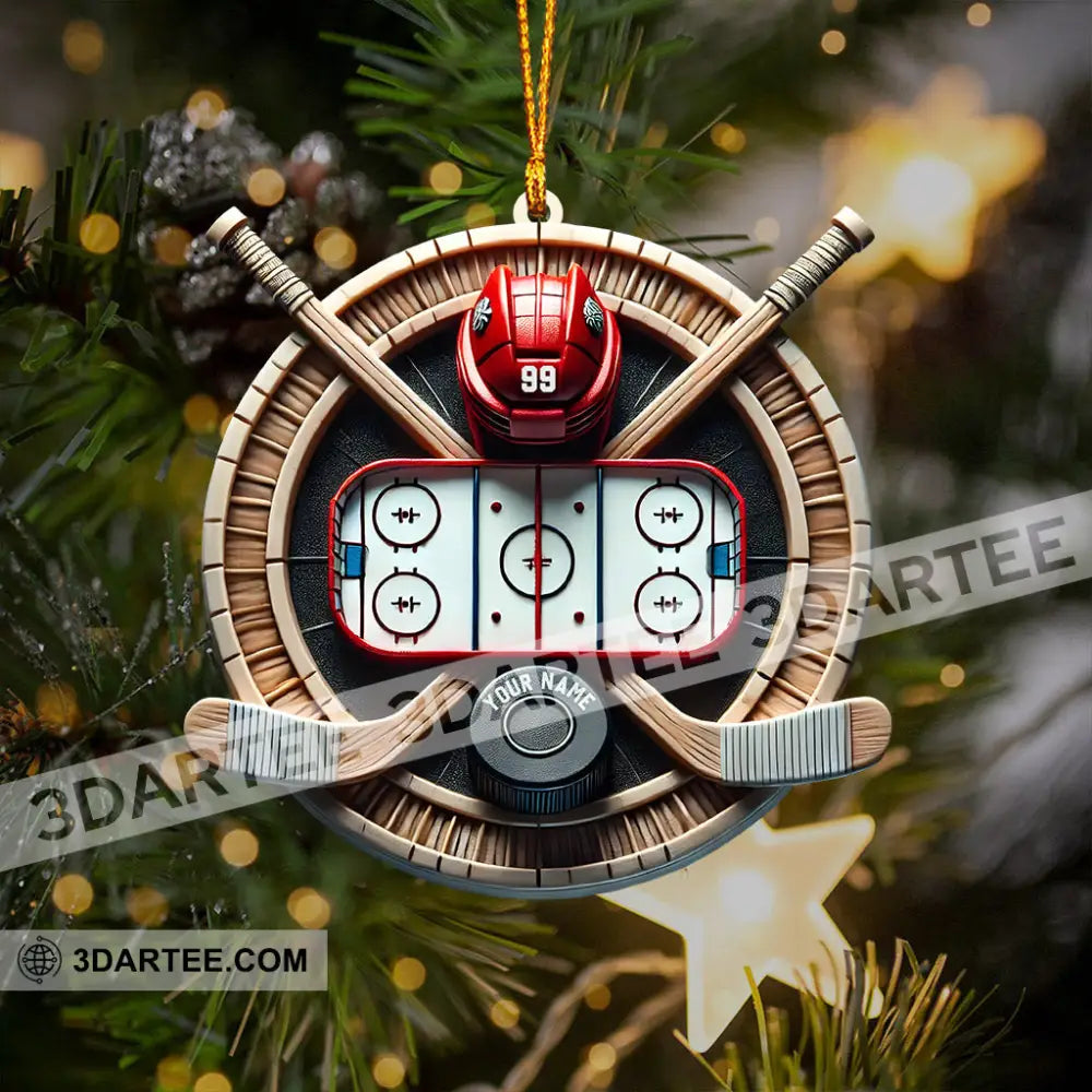Hockey Christmas Ornament Personalized Ornament Ornament