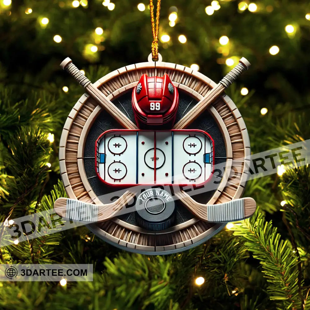Hockey Christmas Ornament Personalized Ornament Ornament