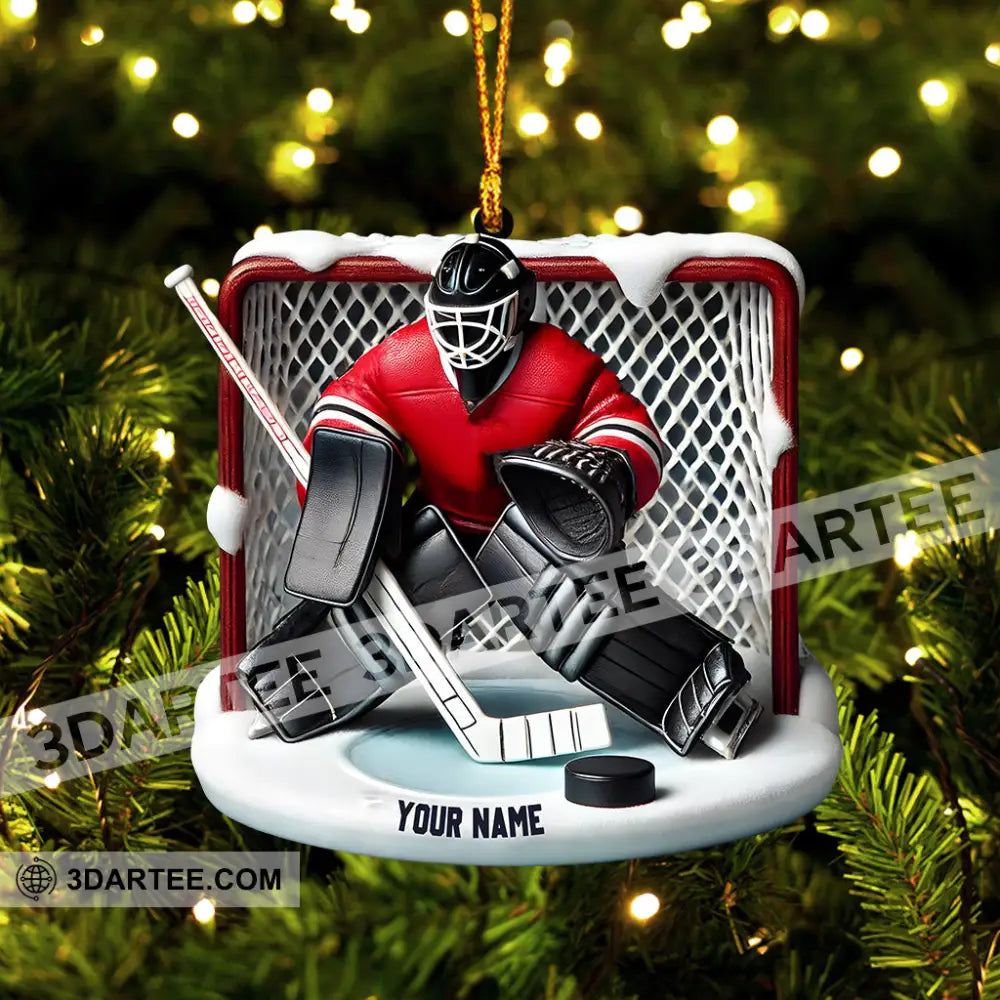 Hockey Goal Keeper Christmas Ornament Personalized Ornament Ornament