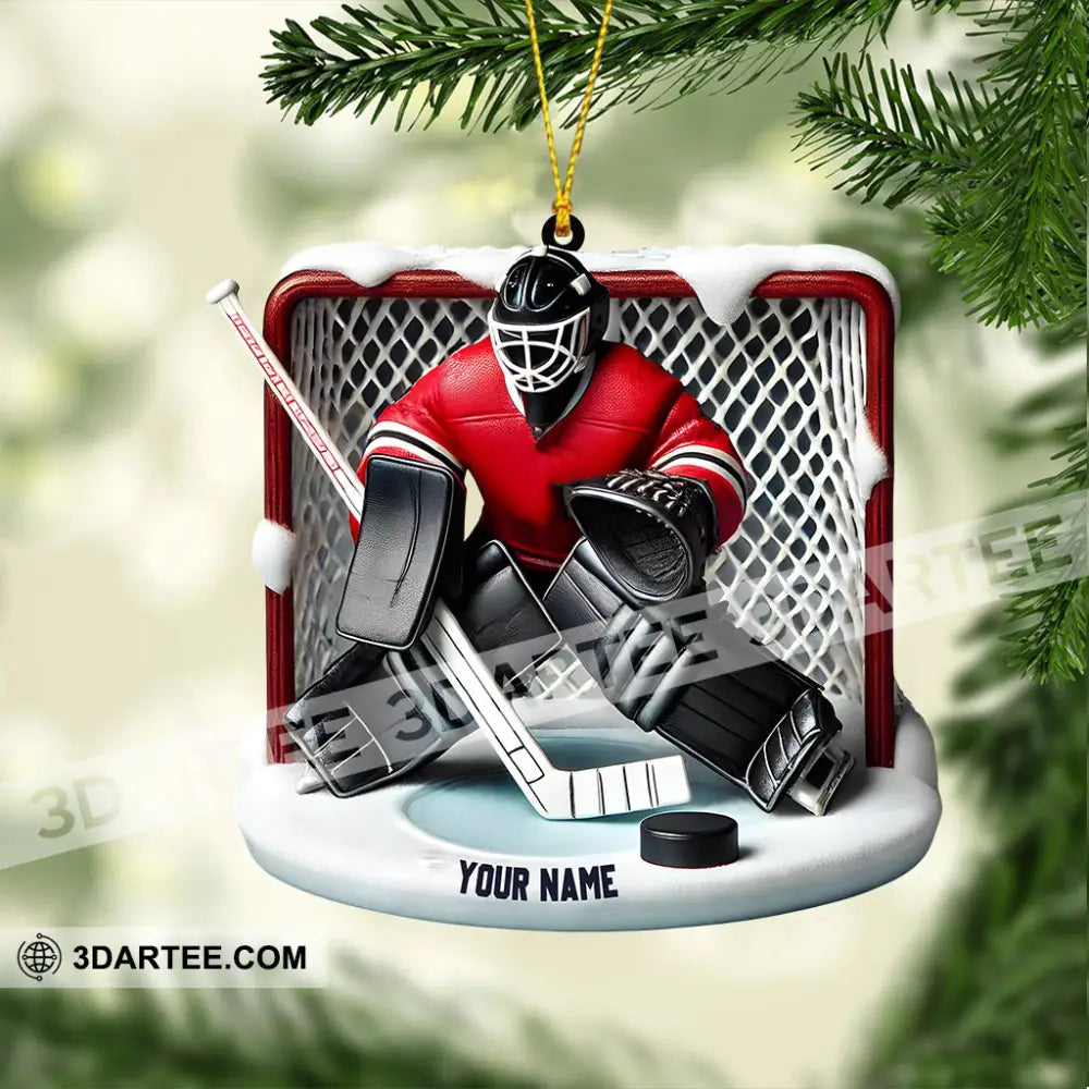 Hockey Goal Keeper Christmas Ornament Personalized Ornament Ornament