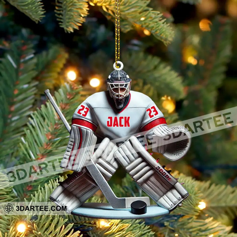 Hockey Goalie Christmas Ornament Personalized Ornament Ornament