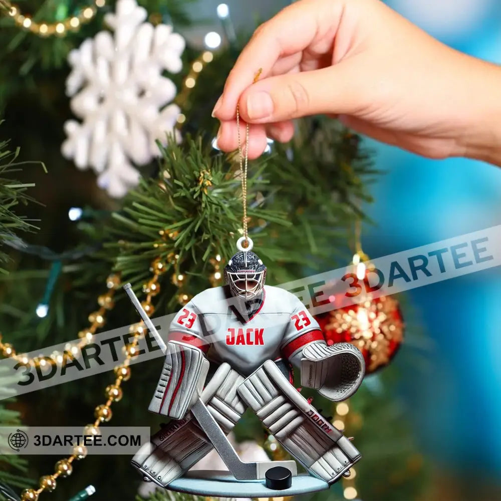 Hockey Goalie Christmas Ornament Personalized Ornament Ornament