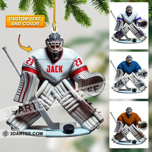 Hockey Goalie Christmas Ornament Personalized Ornament 3.54’’ / 1 Ornament Ornament