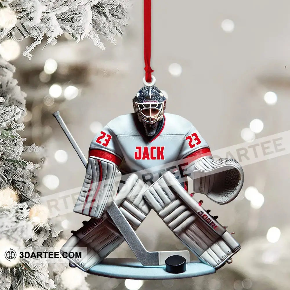 Hockey Goalie Christmas Ornament Personalized Ornament Ornament