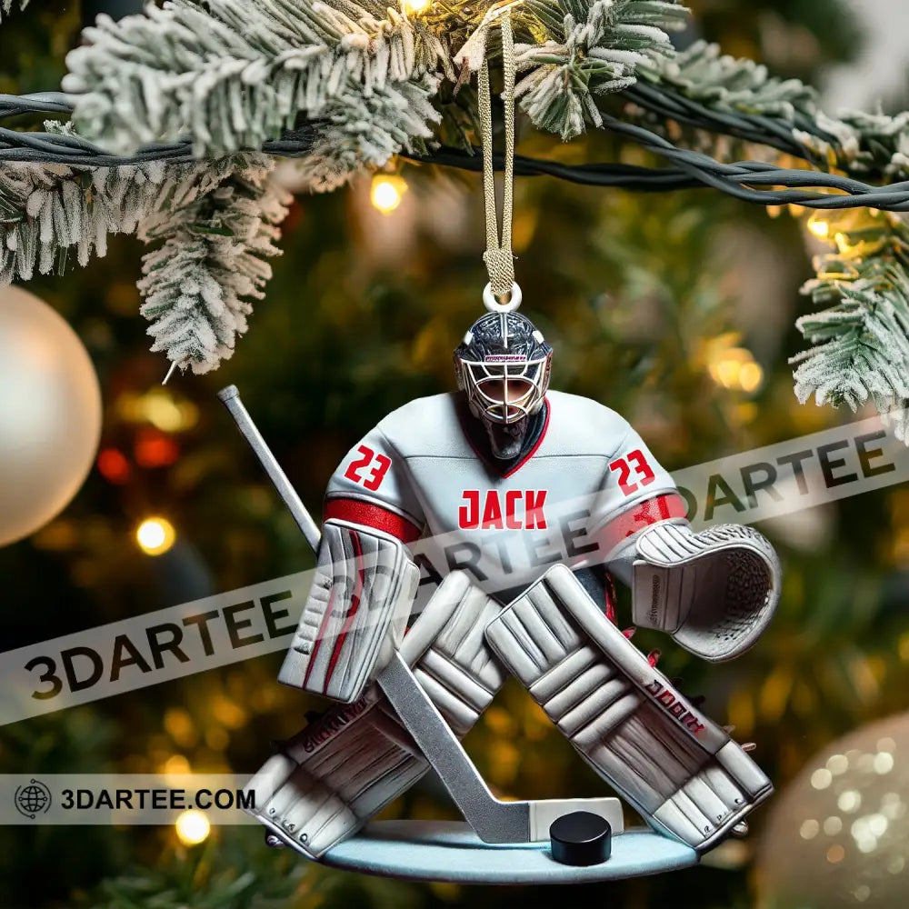Hockey Goalie Christmas Ornament Personalized Ornament Ornament