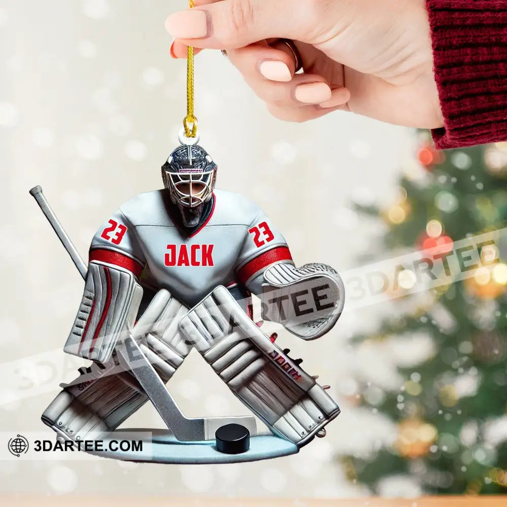Hockey Goalie Christmas Ornament Personalized Ornament Ornament