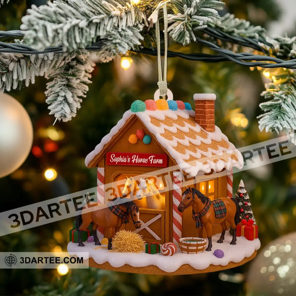 Horse Farm Home Decor Christmas Ornament Personalized Ornament Ornament