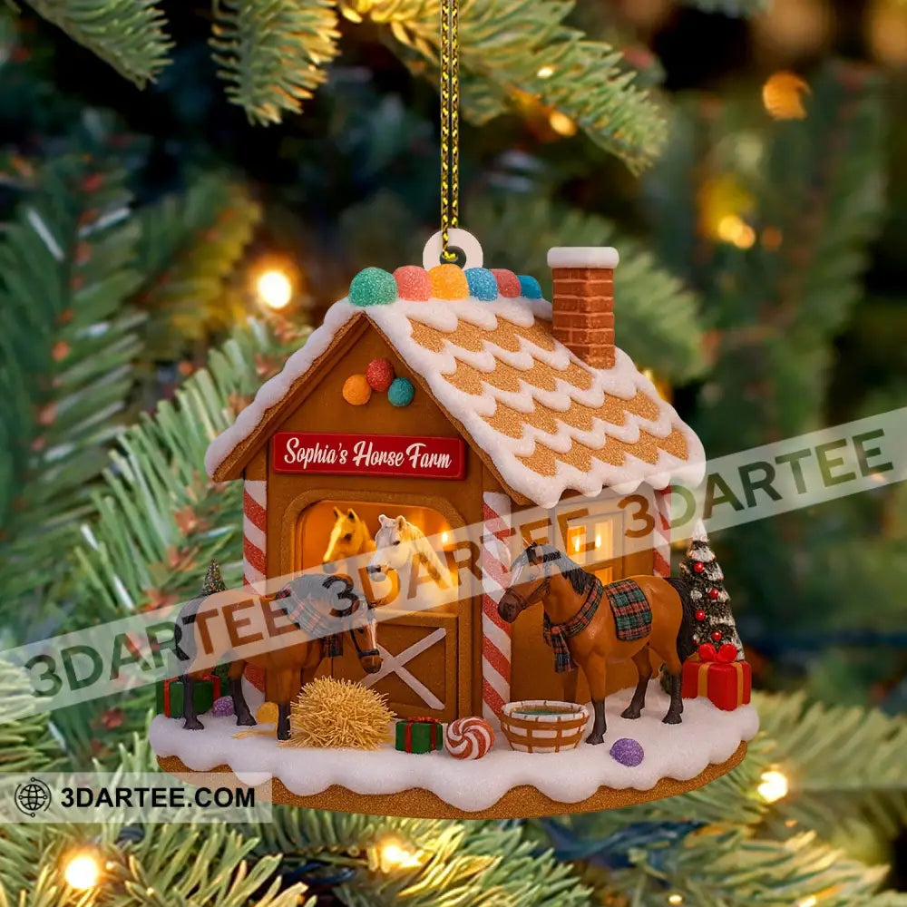 Horse Farm Home Decor Christmas Ornament Personalized Ornament Ornament