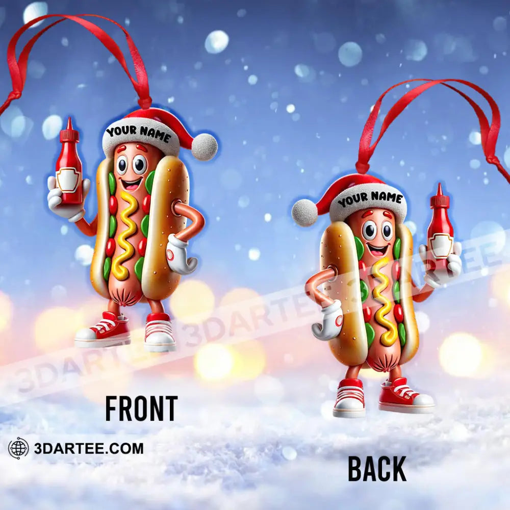 Hotdog Home Decor Christmas Ornament Personalized Ornament Ornament