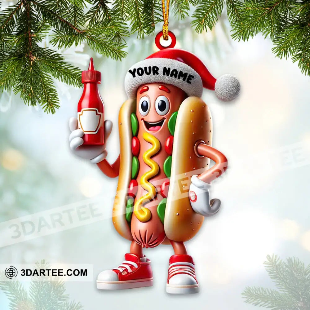 Hotdog Home Decor Christmas Ornament Personalized Ornament Ornament