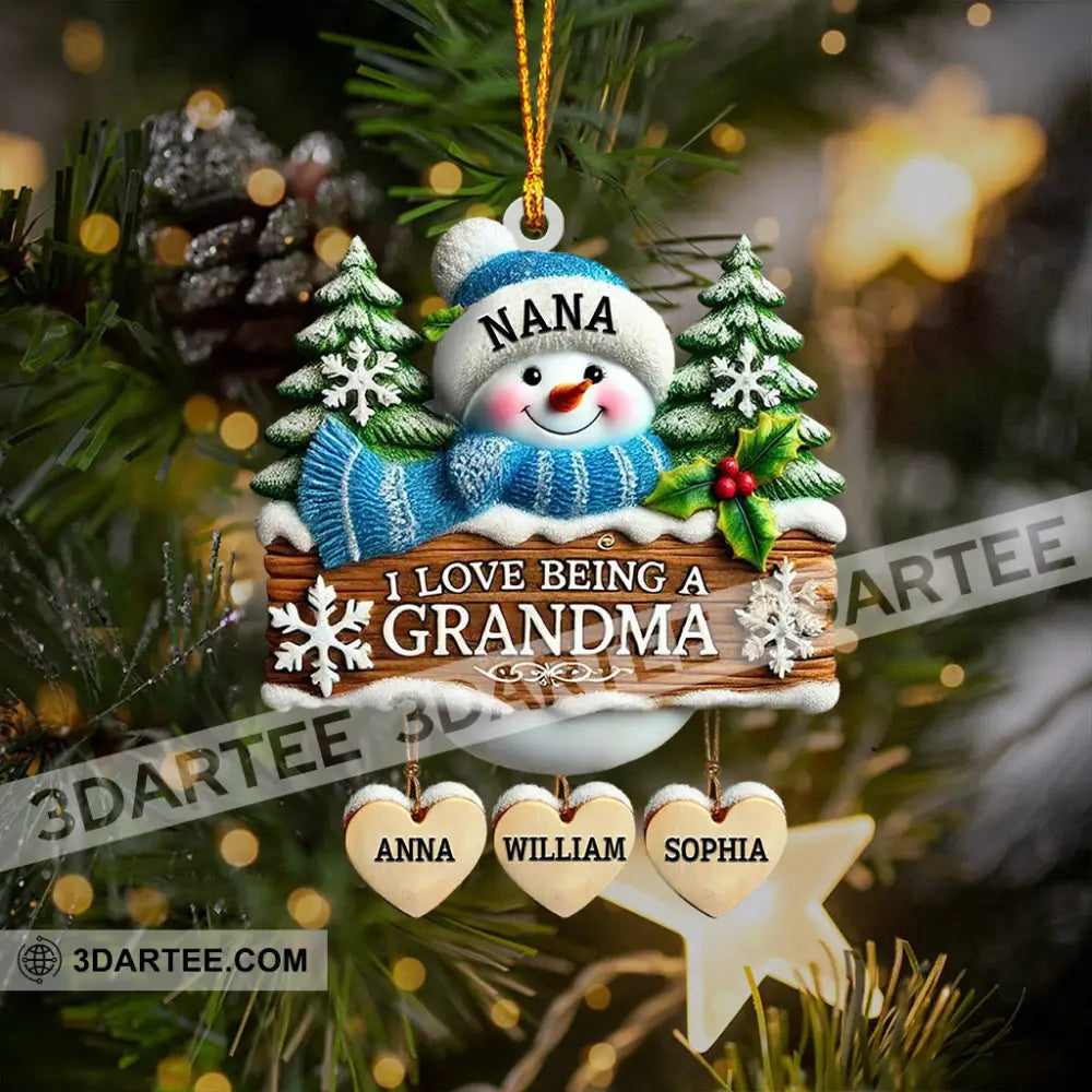 I Love Being Grandma Home Decor Christmas Ornament Personalized Ornament Ornament
