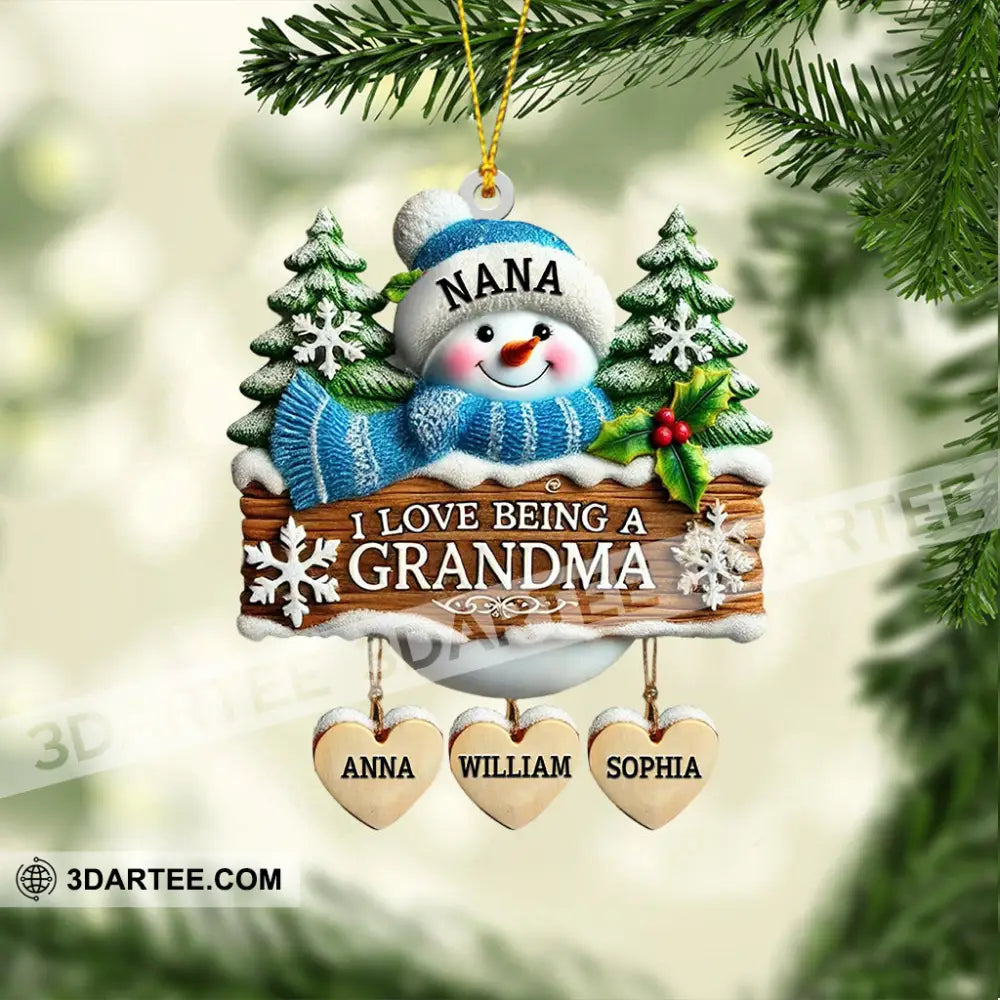 I Love Being Grandma Home Decor Christmas Ornament Personalized Ornament Ornament