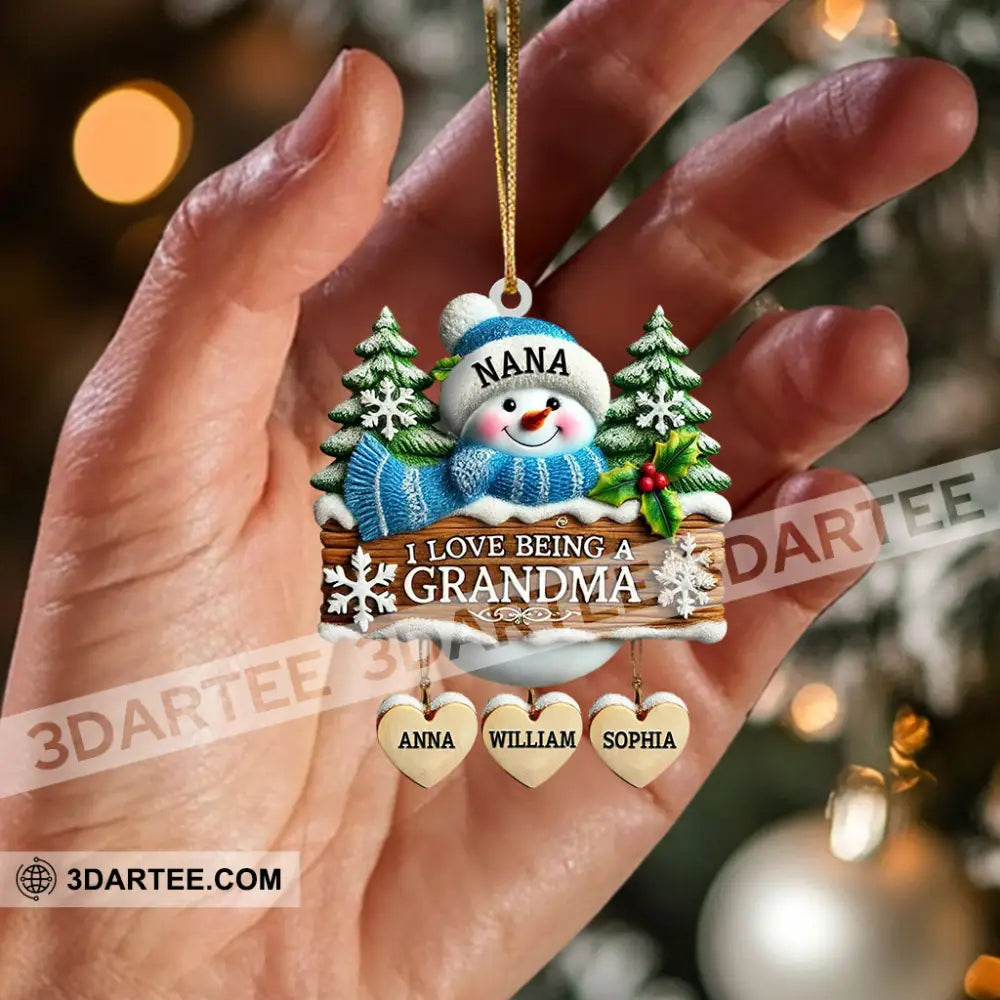 I Love Being Grandma Home Decor Christmas Ornament Personalized Ornament Ornament