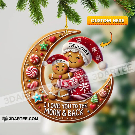 I Love You To The Moon And Back Home Decor Christmas Ornament Personalized Ornament Ornament