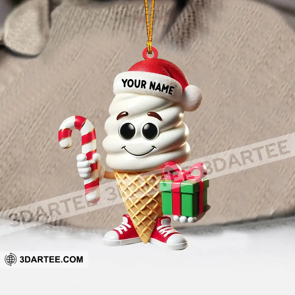 Ice Cream Home Decor Christmas Ornament Personalized Ornament Ornament