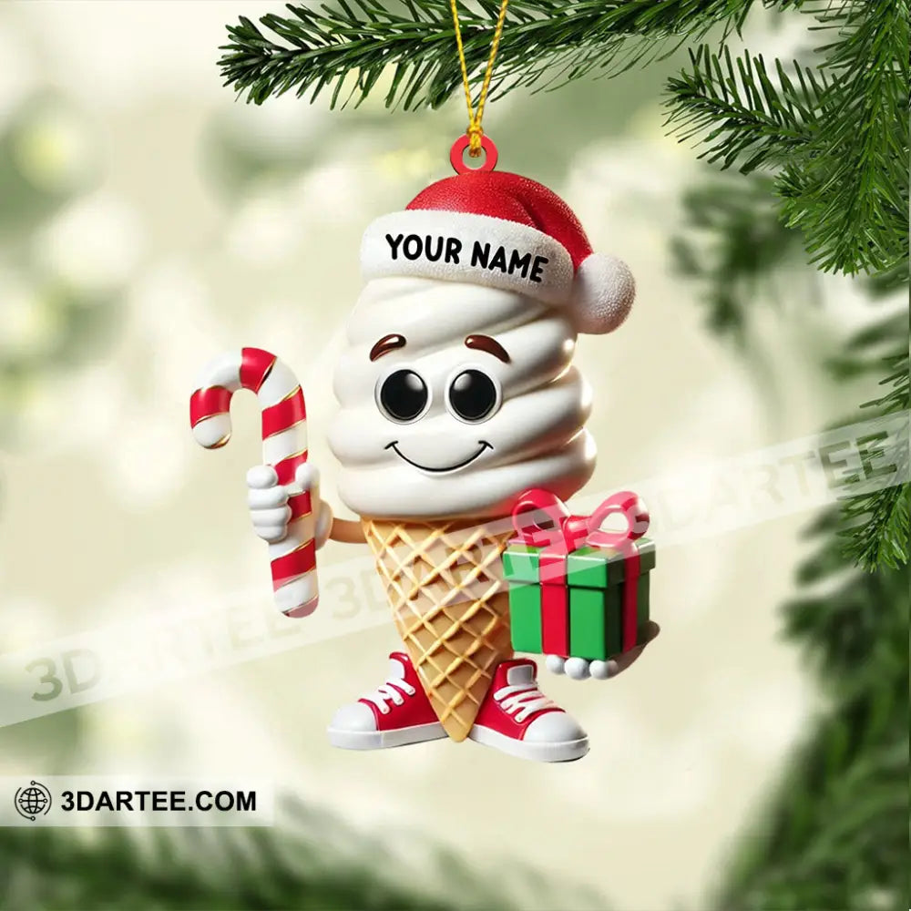 Ice Cream Home Decor Christmas Ornament Personalized Ornament Ornament