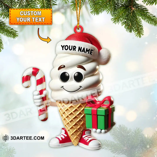 Ice Cream Home Decor Christmas Ornament Personalized Ornament 3.54’’ / 1 Ornament Ornament