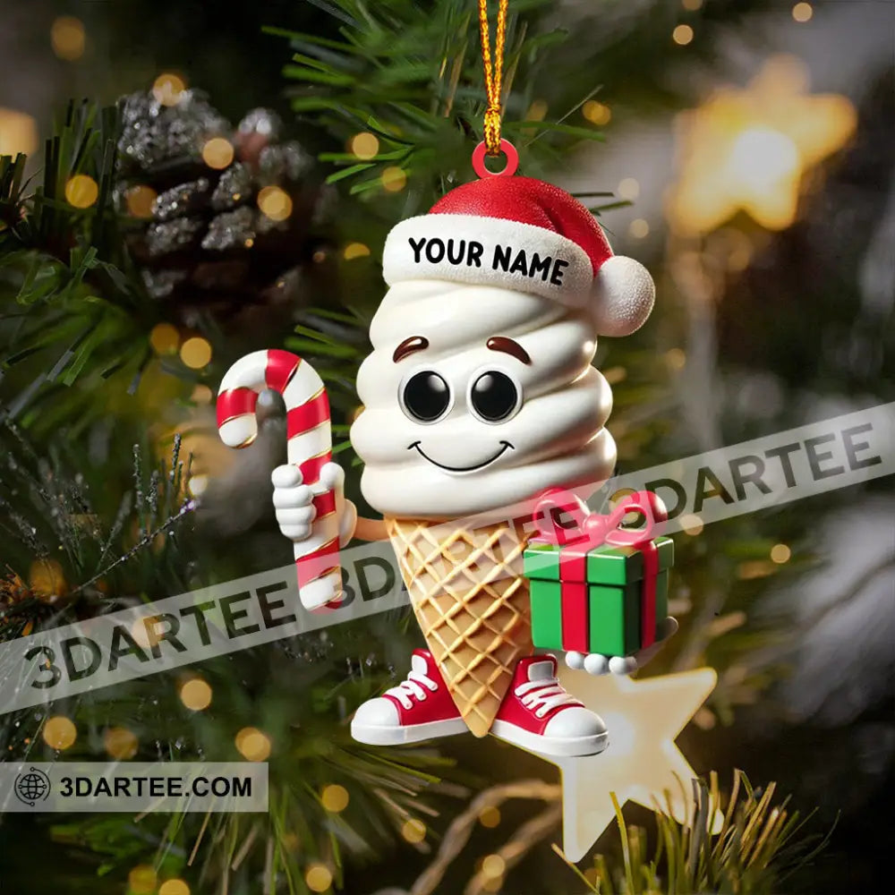 Ice Cream Home Decor Christmas Ornament Personalized Ornament Ornament