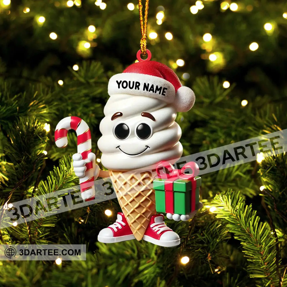 Ice Cream Home Decor Christmas Ornament Personalized Ornament Ornament