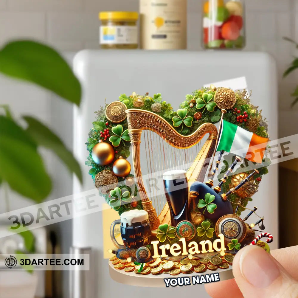 Ireland St Patrick’s Day Fridge Magnet - Personalized