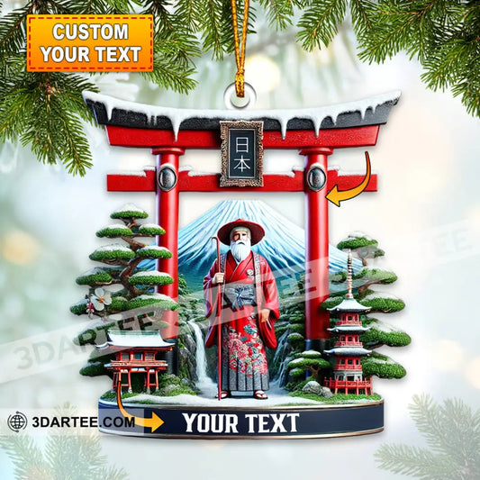 Japanese Santa Christmas Ornament Personalized Ornament 3.54’’ / 1 Ornament Ornament