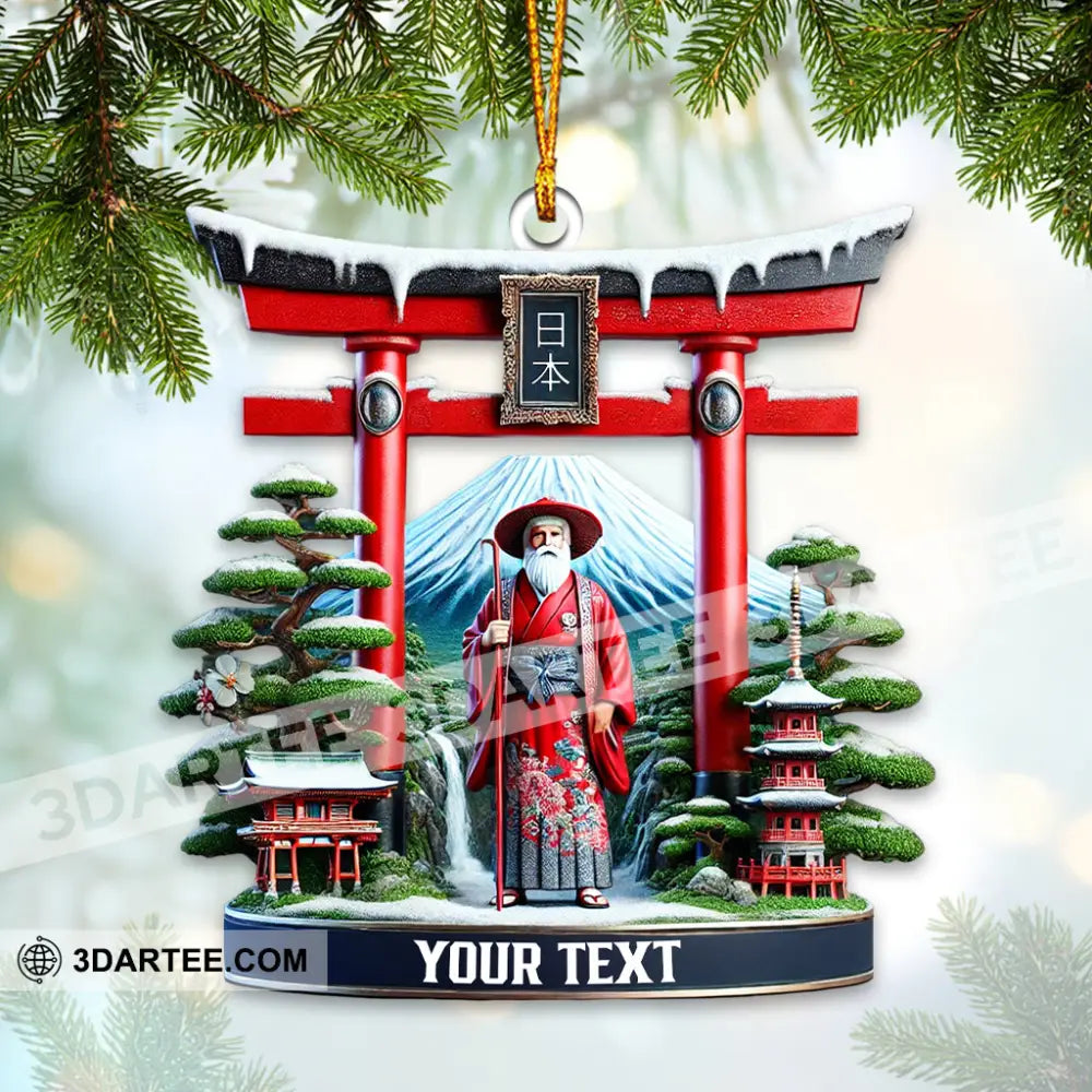 Japanese Santa Christmas Ornament Personalized Ornament Ornament