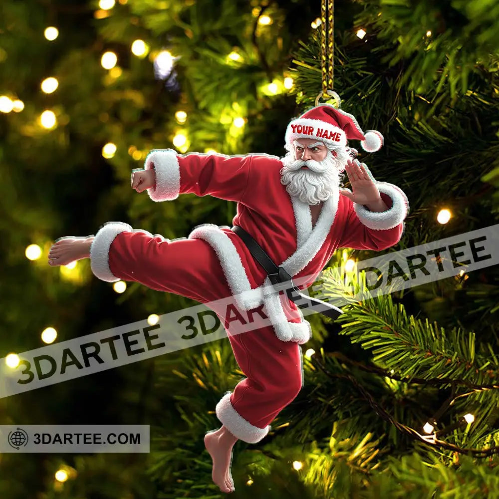 Karate Santa Home Decor Christmas Ornament Personalized Ornament Ornament