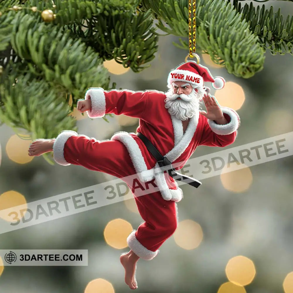 Karate Santa Home Decor Christmas Ornament Personalized Ornament Ornament