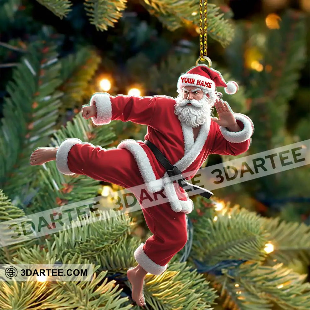 Karate Santa Home Decor Christmas Ornament Personalized Ornament Ornament