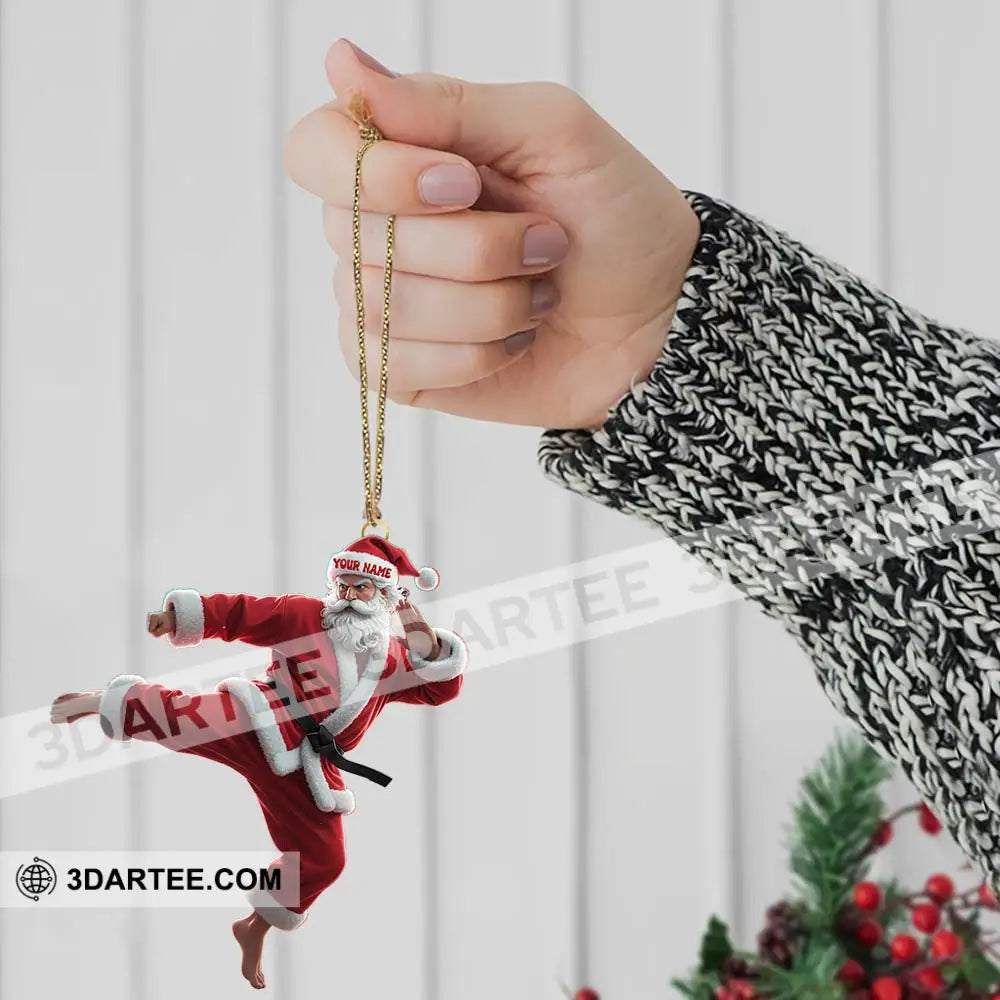 Karate Santa Home Decor Christmas Ornament Personalized Ornament Ornament