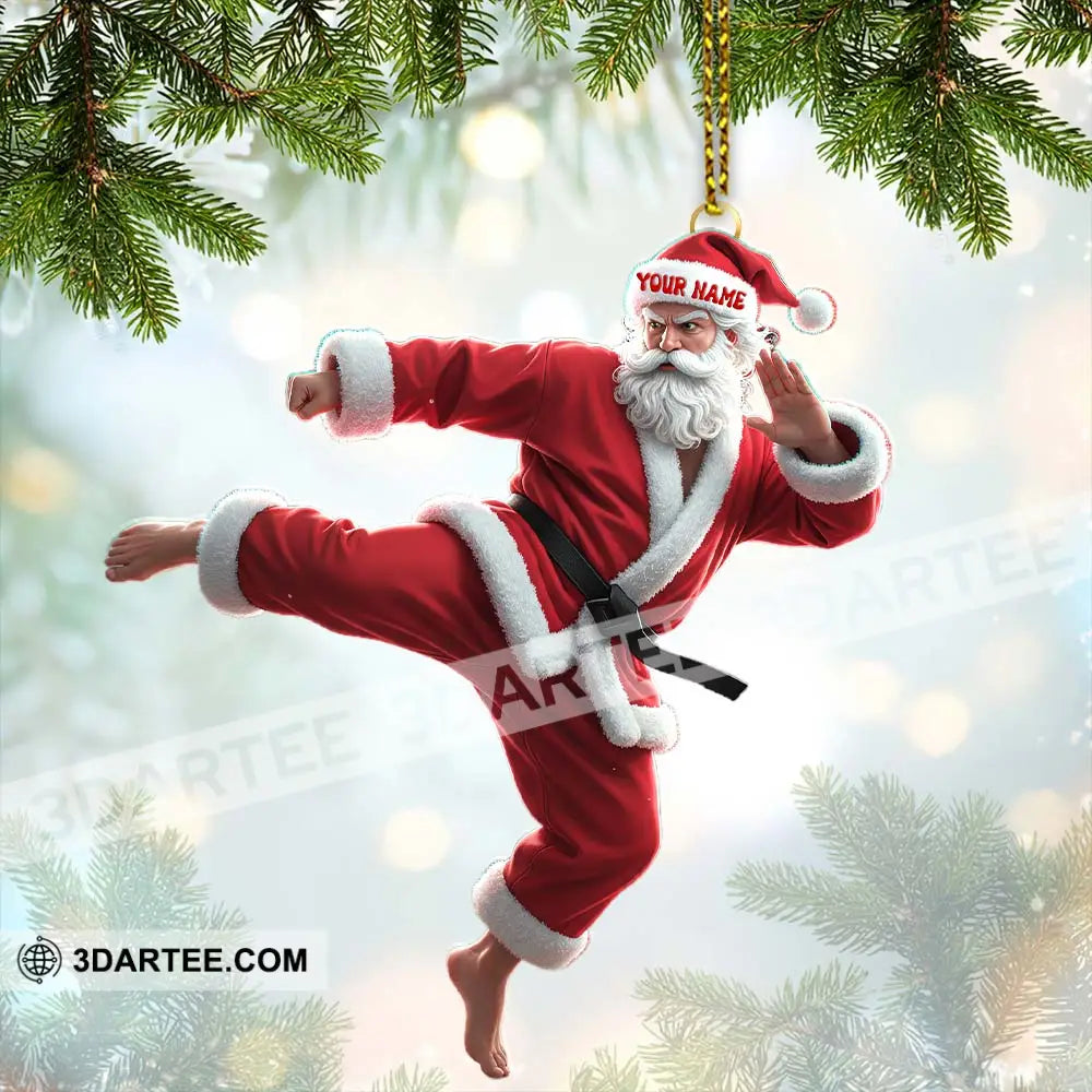 Karate Santa Home Decor Christmas Ornament Personalized Ornament Ornament