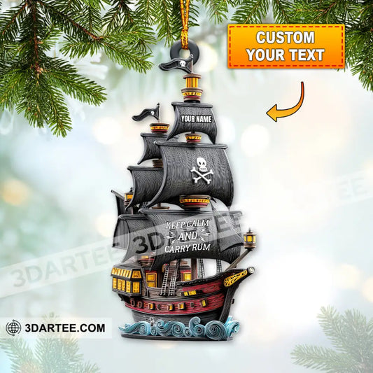 Keep Calm And Carry Rum Home Decor Christmas Ornament Personalized Ornament 3.54’’ / 1 Ornament Ornament