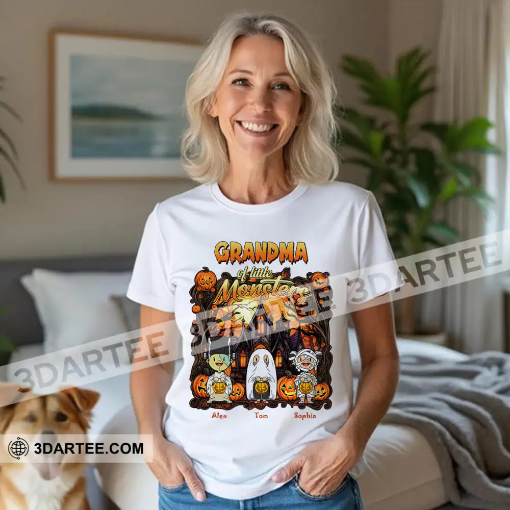 Kid And Adult T-Shirt - Custom Grandma Of The Monsters T-Shirt Halloween Collectible Gift Apparel