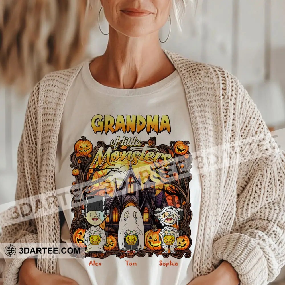 Kid And Adult T-Shirt - Custom Grandma Of The Monsters T-Shirt Halloween Collectible Gift Apparel