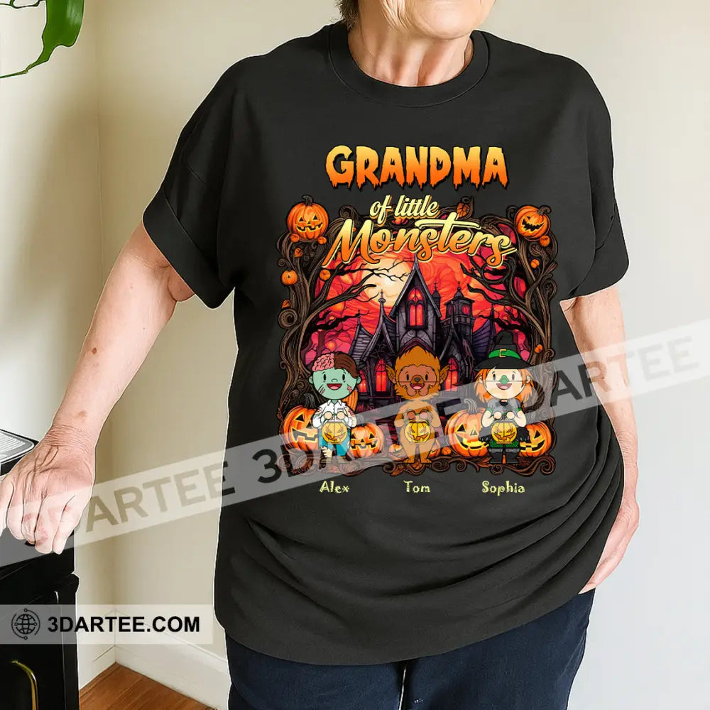 Kid And Adult T-Shirt - Custom Grandma Of The Monsters T-Shirt Halloween Collectible Gift Apparel