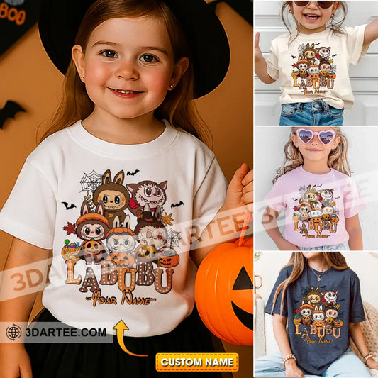 Kid And Adult T-Shirt - Custom Halloween Costumes Labubu The Monsters T-Shirt Cute Collectible Gift Kid T-shirt / Black