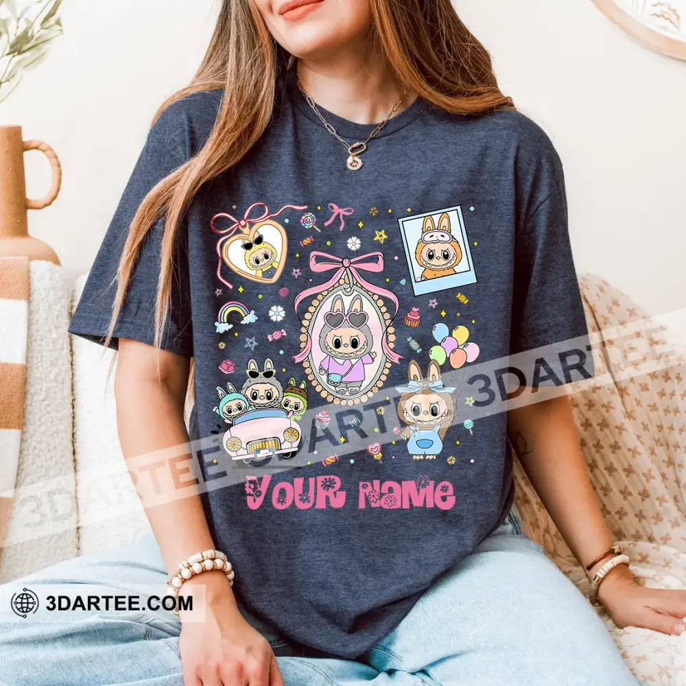 Kid And Adult T-Shirt - Custom Labubu The Monsters T-Shirt Cute Collectible Gift Apparel