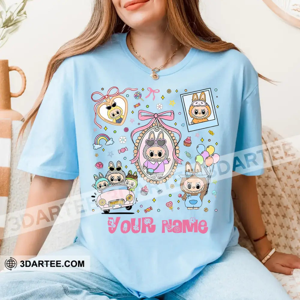 Kid And Adult T-Shirt - Custom Labubu The Monsters T-Shirt Cute Collectible Gift Apparel