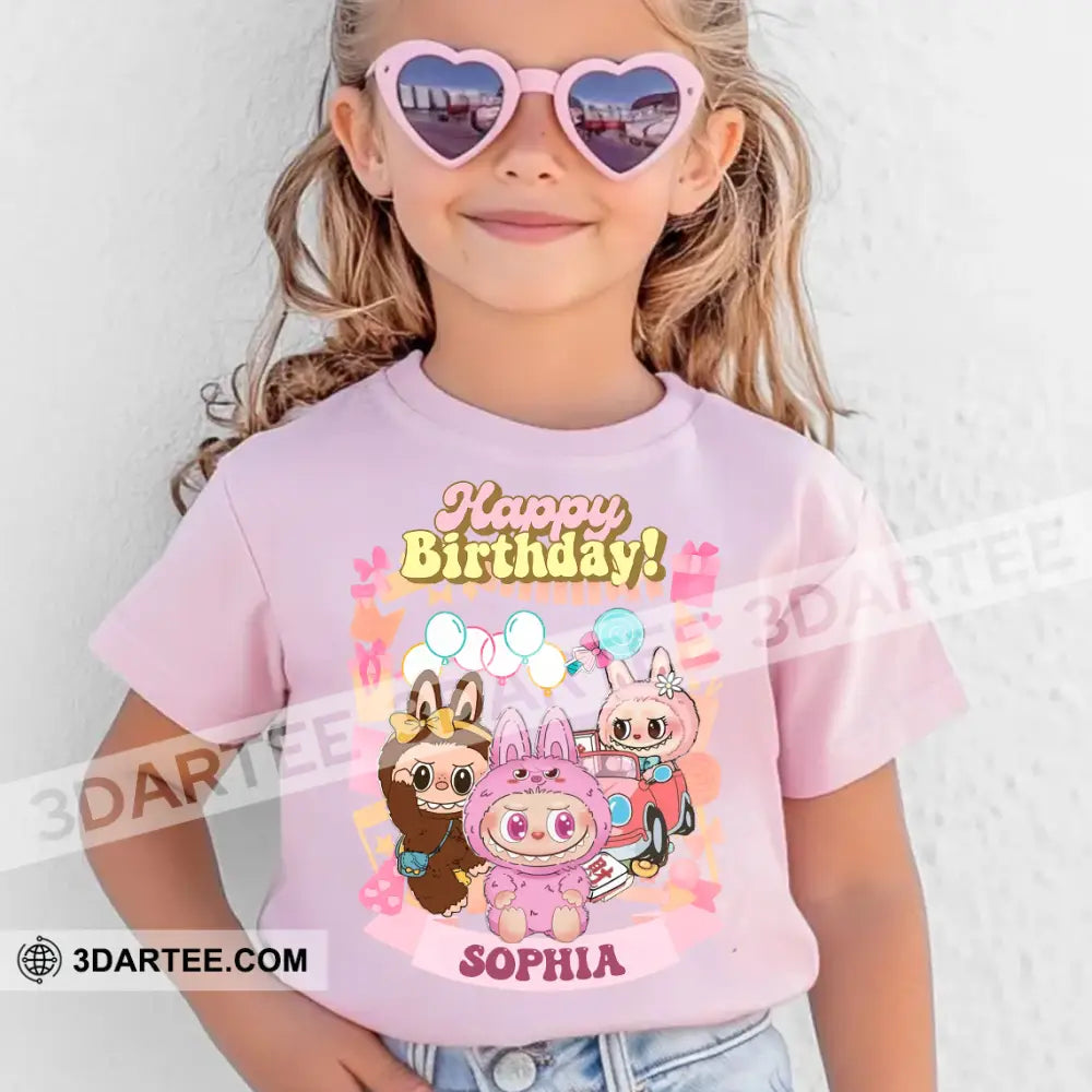 Kid And Adult T-Shirt - Custom Labubu The Monsters T-Shirt It’s My Labubu Birthday Happy Birthday Design Apparel