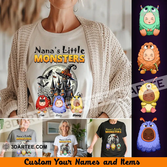 Kid And Adult T-Shirt - Custom Nana Of The Monsters T-Shirt Halloween Collectible Gift Kid T-shirt / Black / XS Apparel