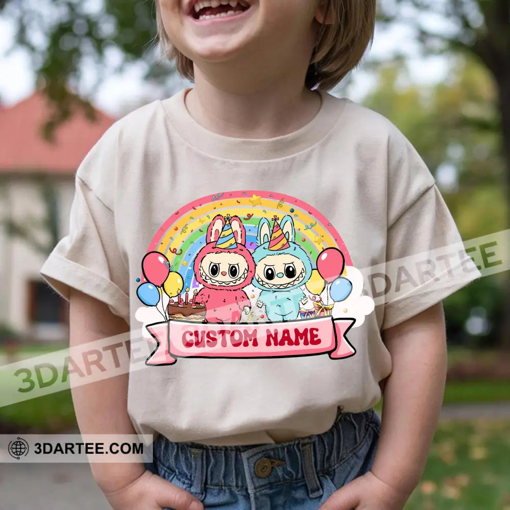 Kid And Adult T-Shirt - Custom Rainbow The Monsters Labubu T-Shirt Cute Collectible Gift Apparel