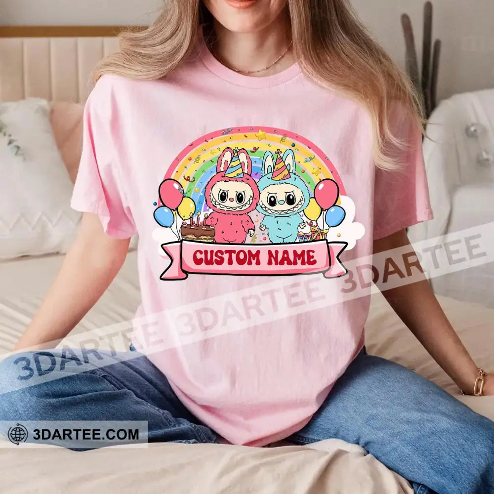 Kid And Adult T-Shirt - Custom Rainbow The Monsters Labubu T-Shirt Cute Collectible Gift Apparel