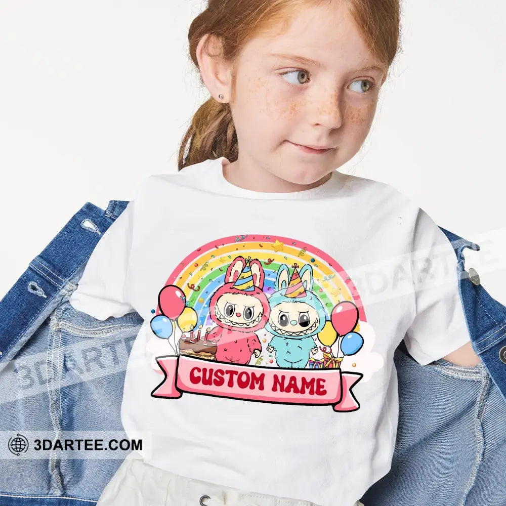 Kid And Adult T-Shirt - Custom Rainbow The Monsters Labubu T-Shirt Cute Collectible Gift Apparel