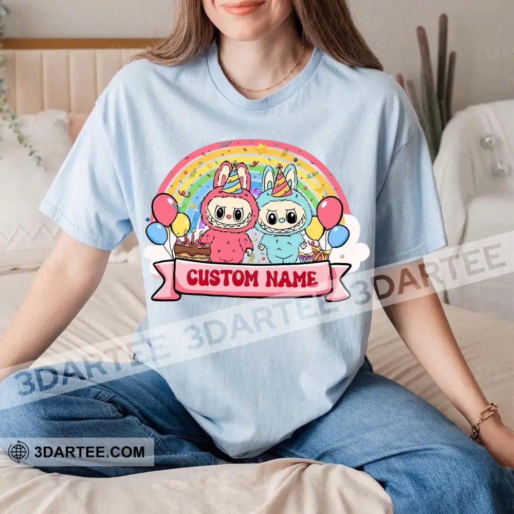 Kid And Adult T-Shirt - Custom Rainbow The Monsters Labubu T-Shirt Cute Collectible Gift Apparel