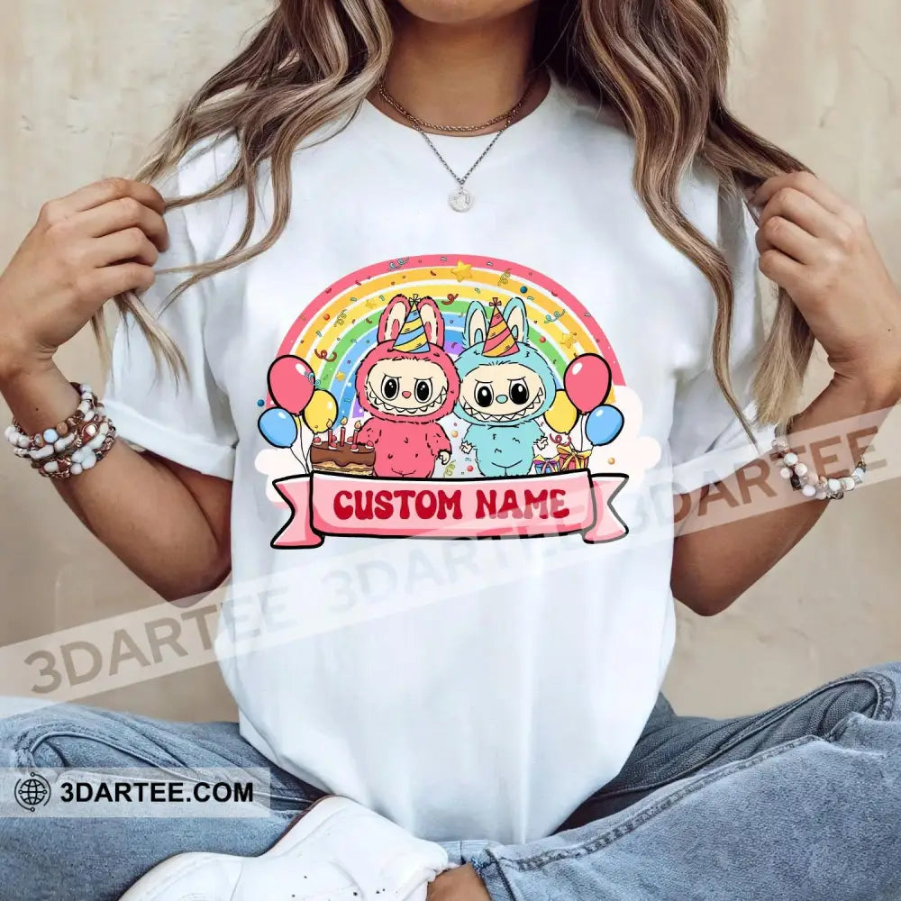 Kid And Adult T-Shirt - Custom Rainbow The Monsters Labubu T-Shirt Cute Collectible Gift Apparel