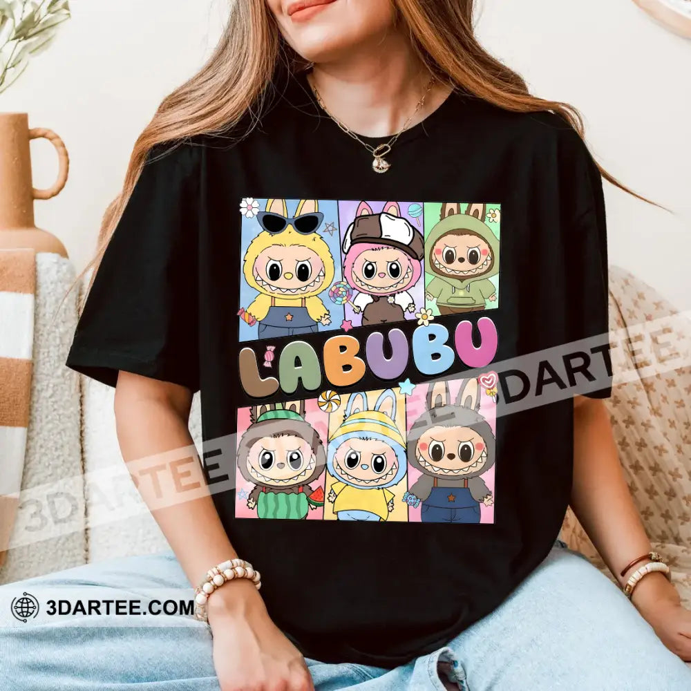 Kid And Adult T-Shirt - Cute Labubu Collection The Monsters T-Shirt Cute Collectible Gift Apparel