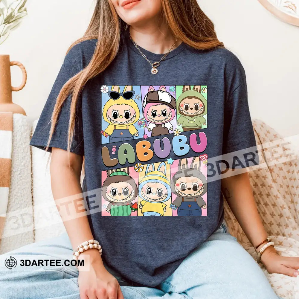 Kid And Adult T-Shirt - Cute Labubu Collection The Monsters T-Shirt Cute Collectible Gift Apparel